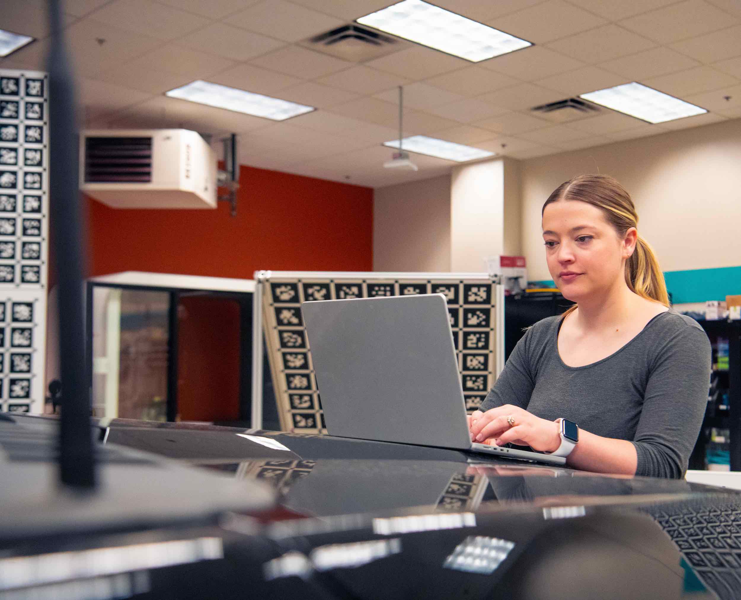 Women looking at computer monitor